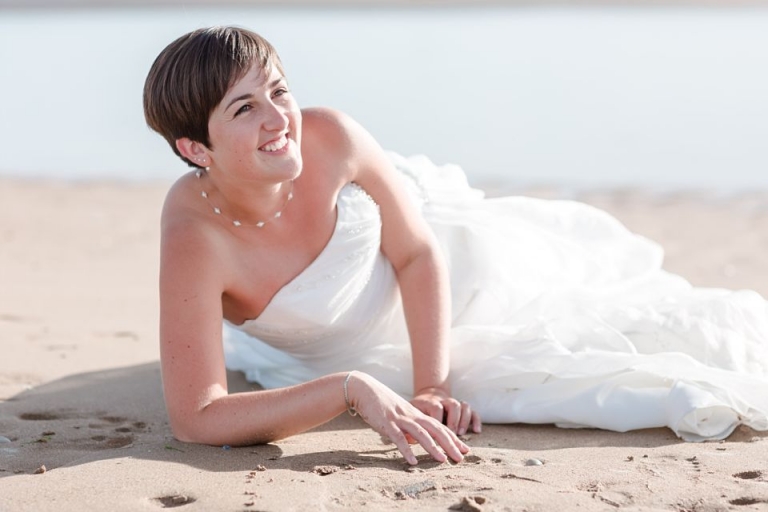 portrait mariée à la plage