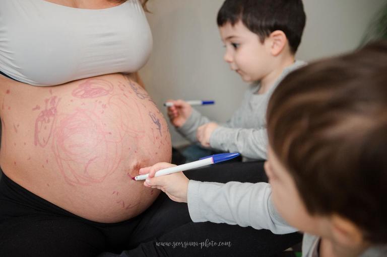 Séance photo grossesse en famille