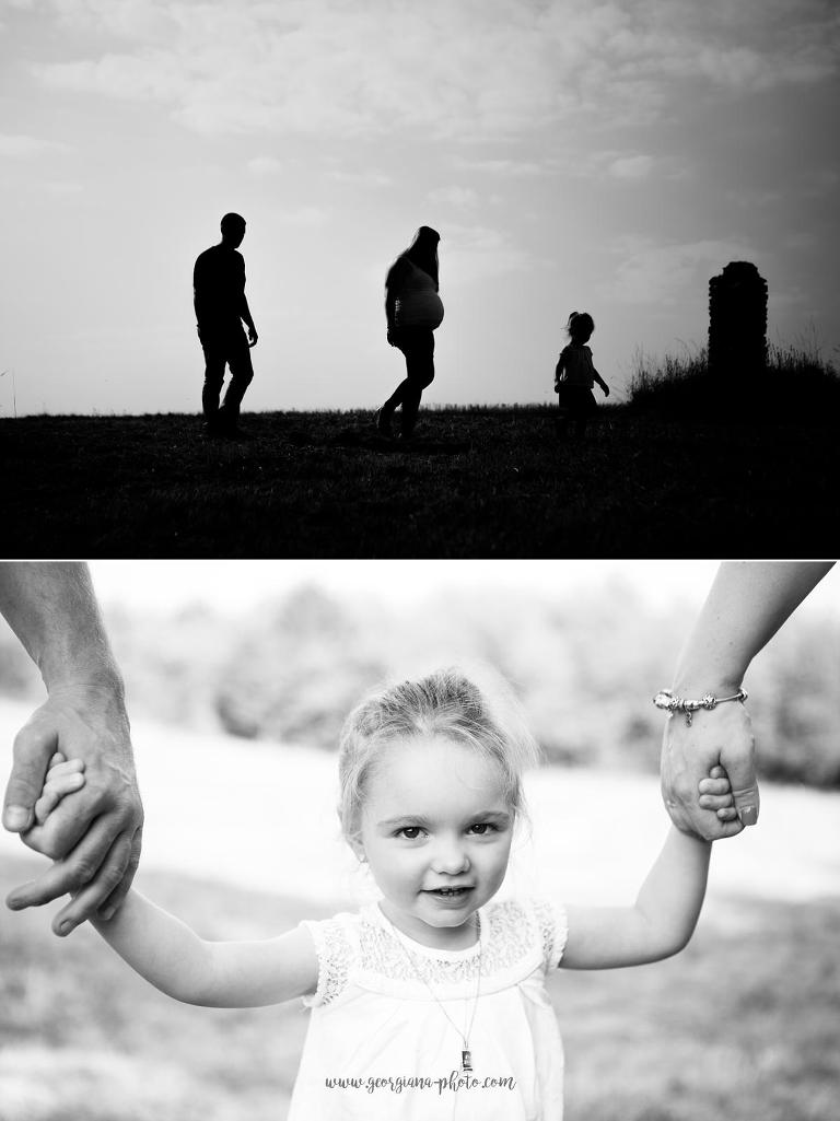 Shooting photo grossesse et famille en extérieur