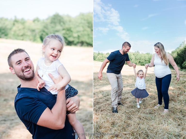 Shooting photo grossesse et famille en extérieur